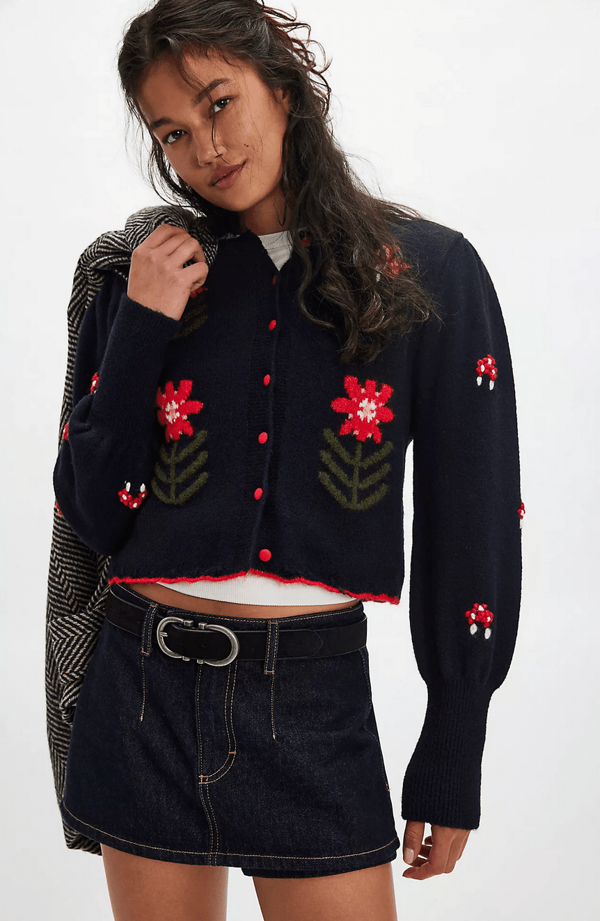 Free People Ballon Sleeves Nonna Sweater