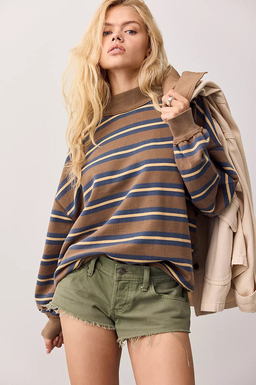 Free People Palm Spring Striped Tee