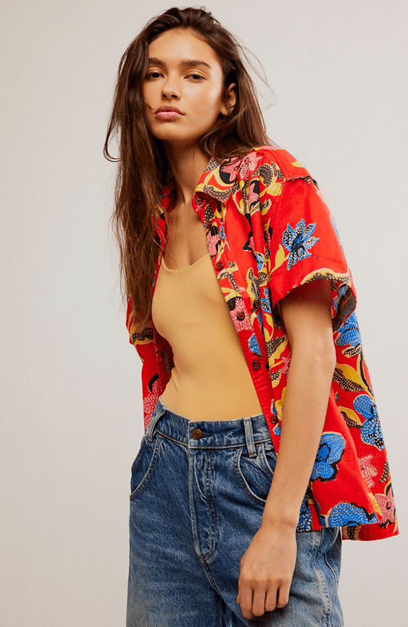 Free People Retro Tropics Linen - Flea Boutiques