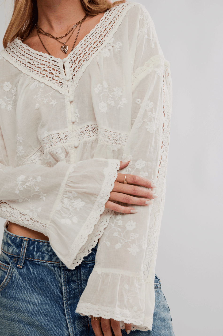 Free People Sweet Love Blouse