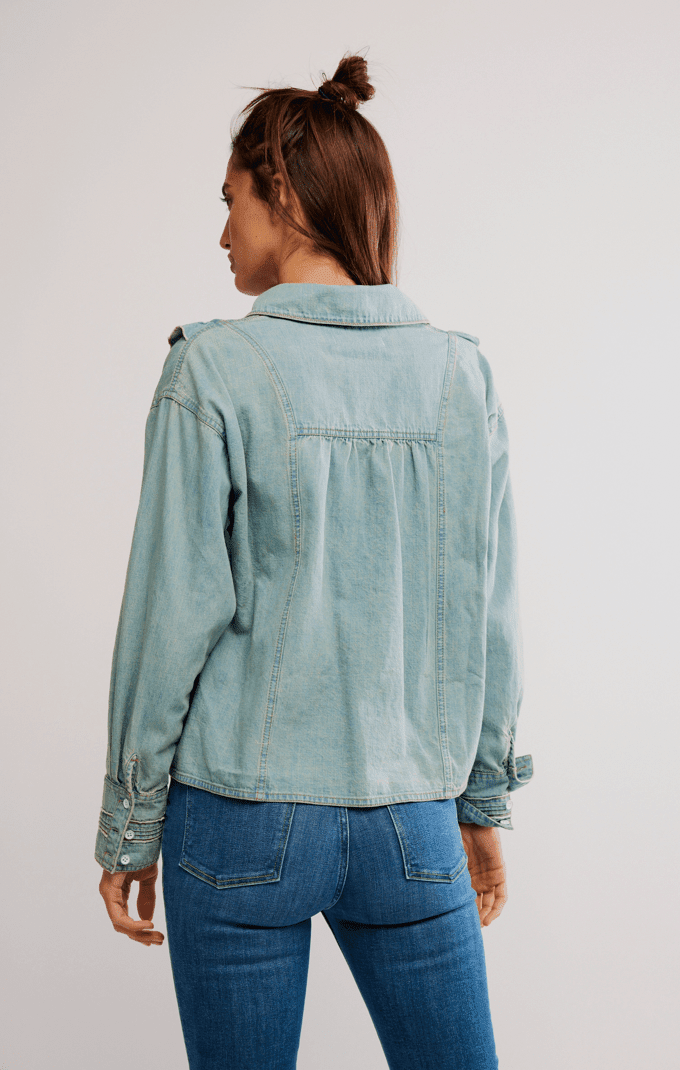 Free People Tattered & Ruffled Top - Flea Boutiques