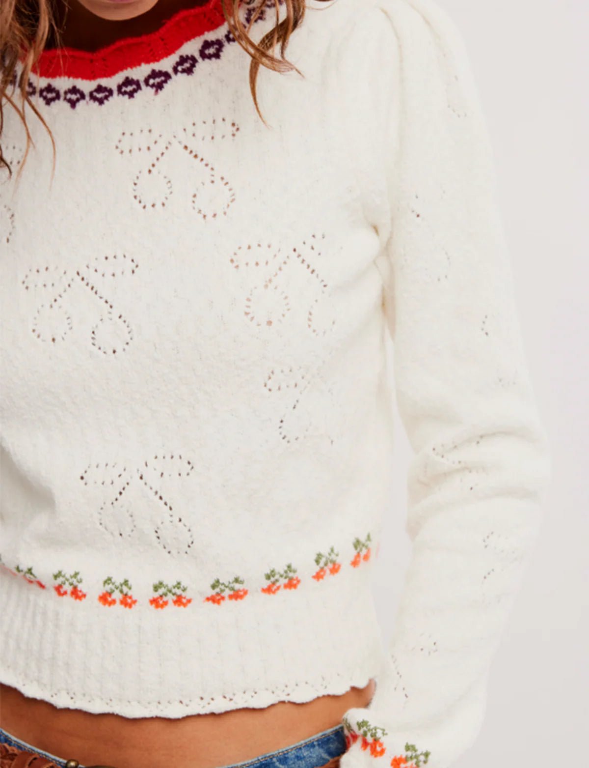 Free People Cherry Tilly Pullover - Flea Boutiques