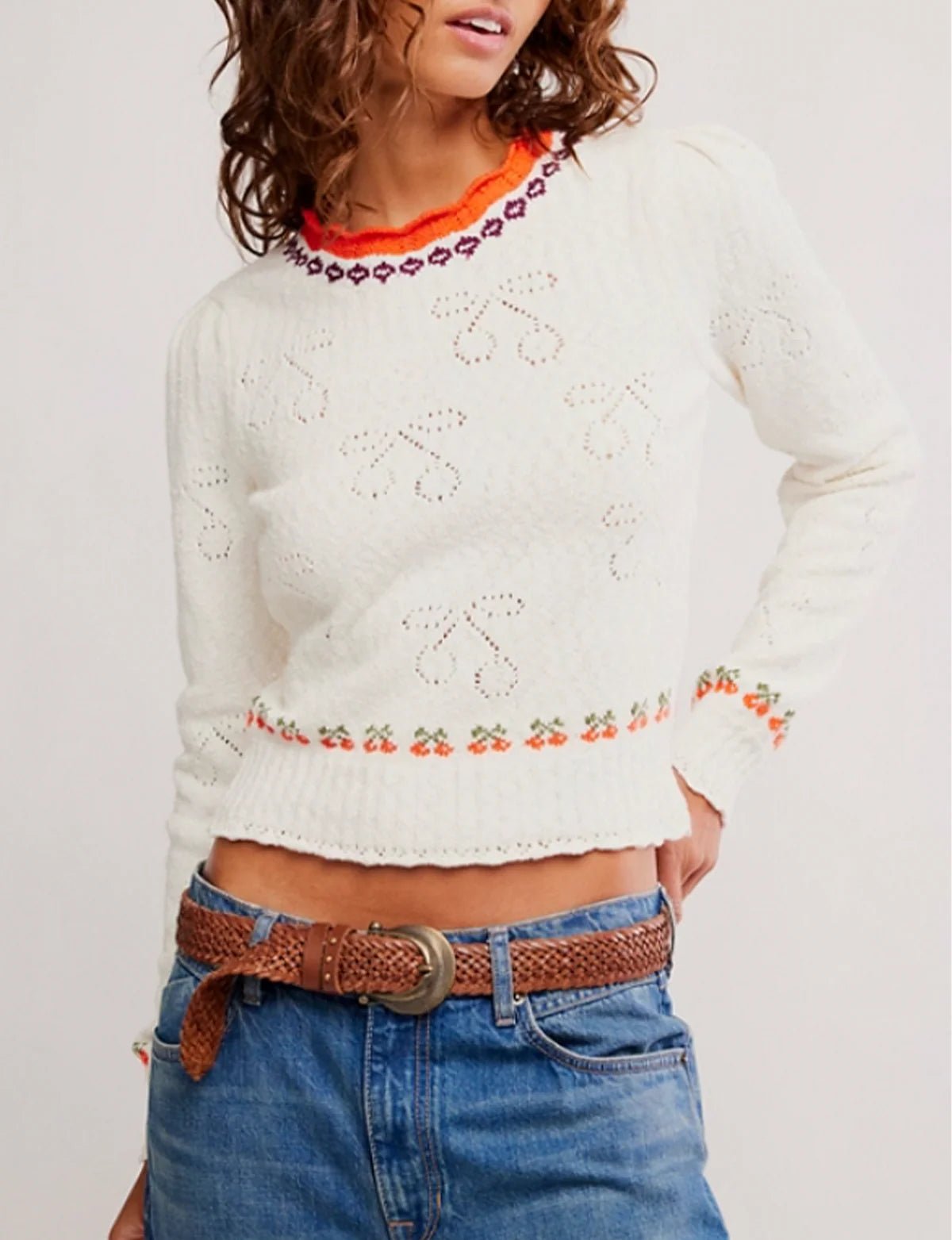 Free People Cherry Tilly Pullover - Flea Boutiques