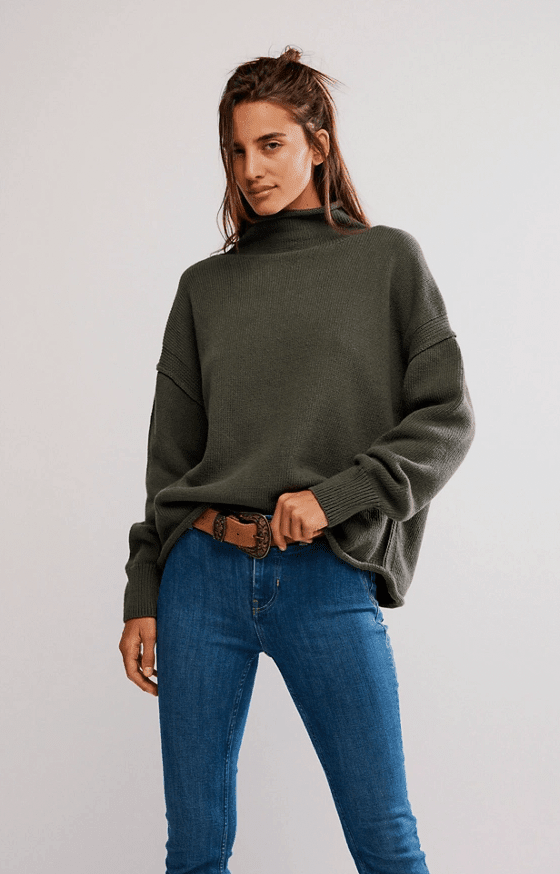 Free People Torres Roll Neck Sweater - Flea Boutiques