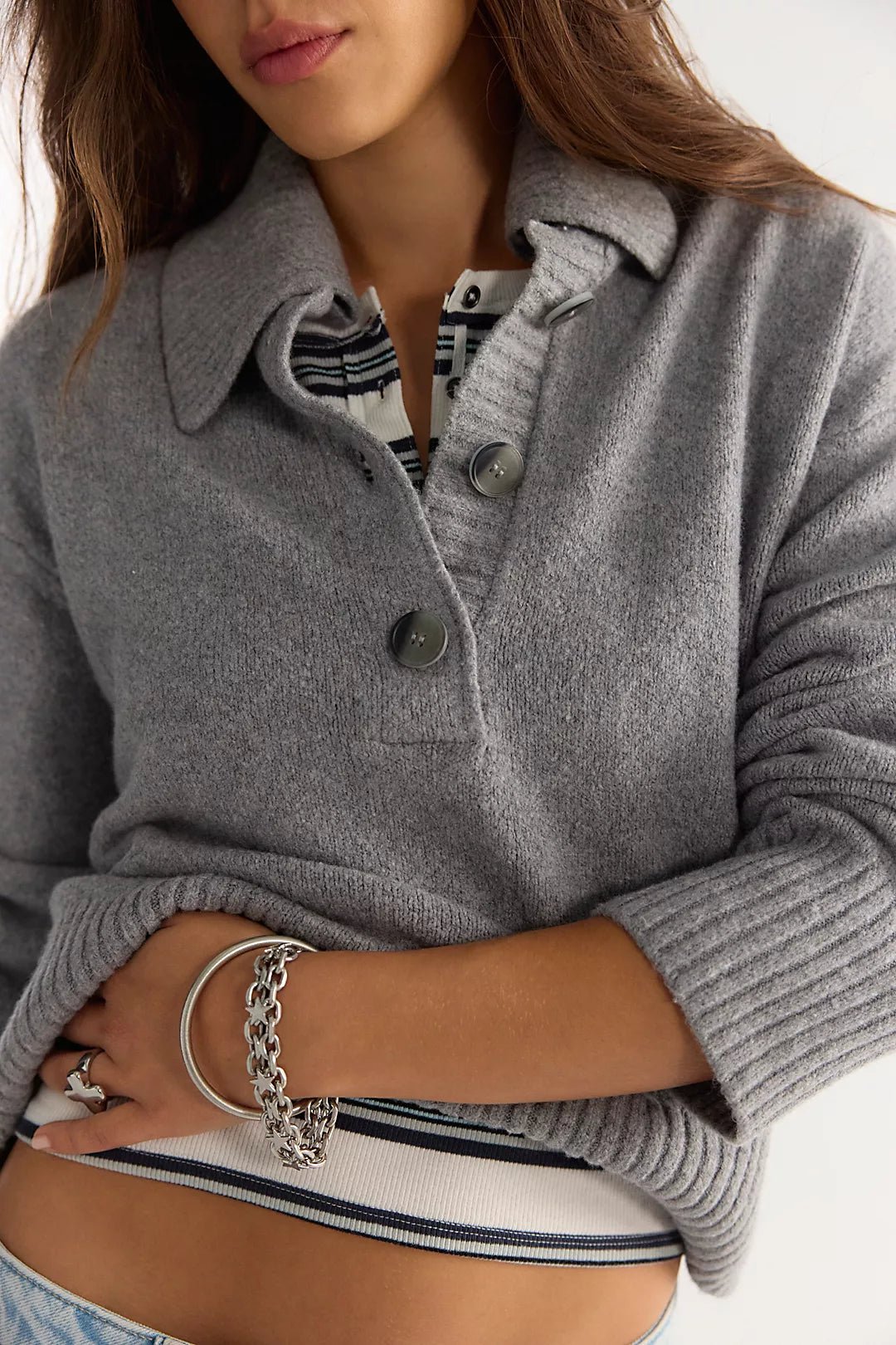 Free People Trading Up Polo - Flea Boutiques
