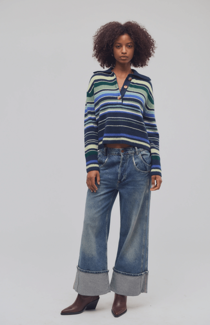 Free People Trading Up Stripe Sweater - Flea Boutiques