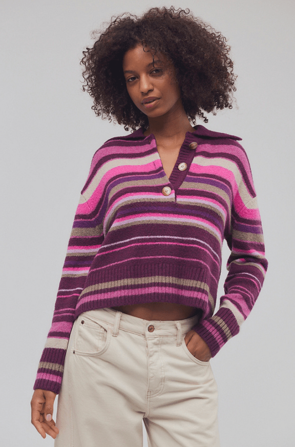 Free People Trading Up Stripe Sweater - Flea Boutiques