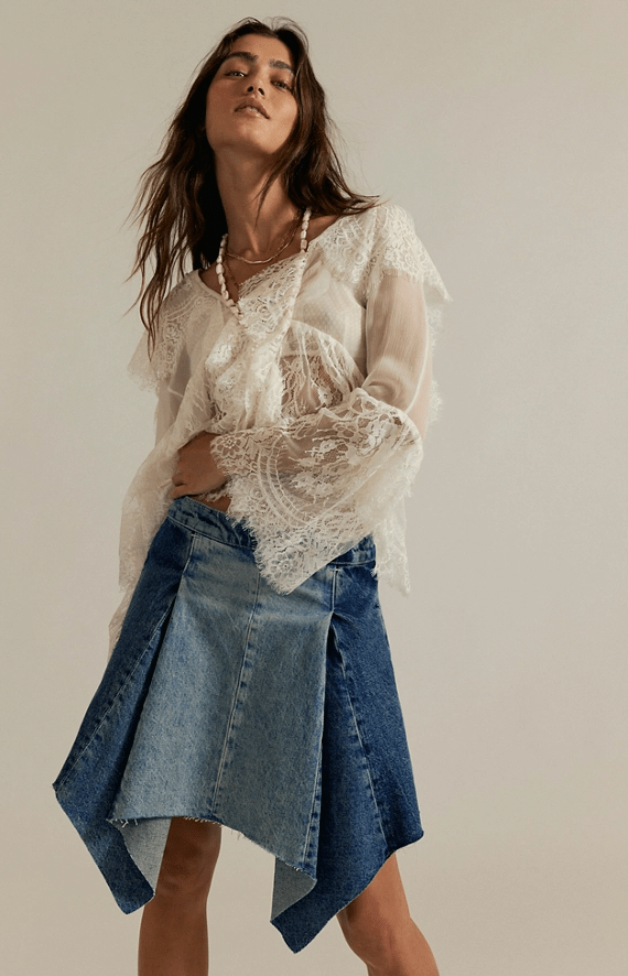 Free People Wild River Handkerchief Skirt - Flea Boutiques
