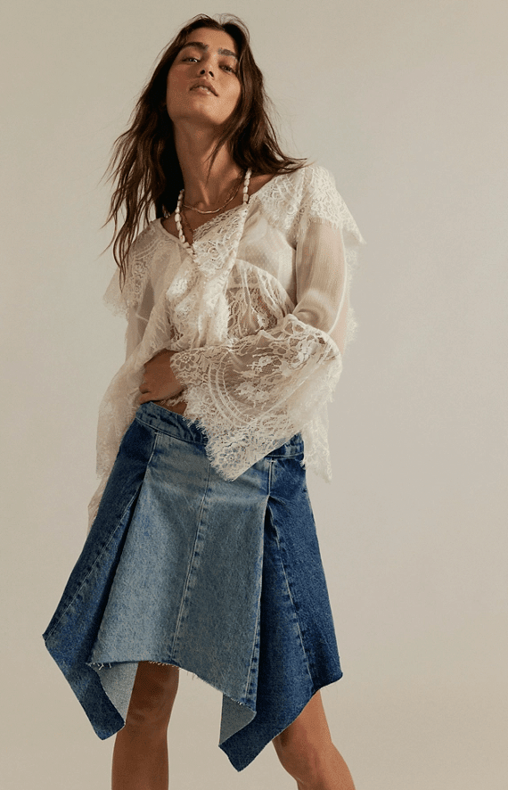 Free People Wild River Handkerchief Skirt