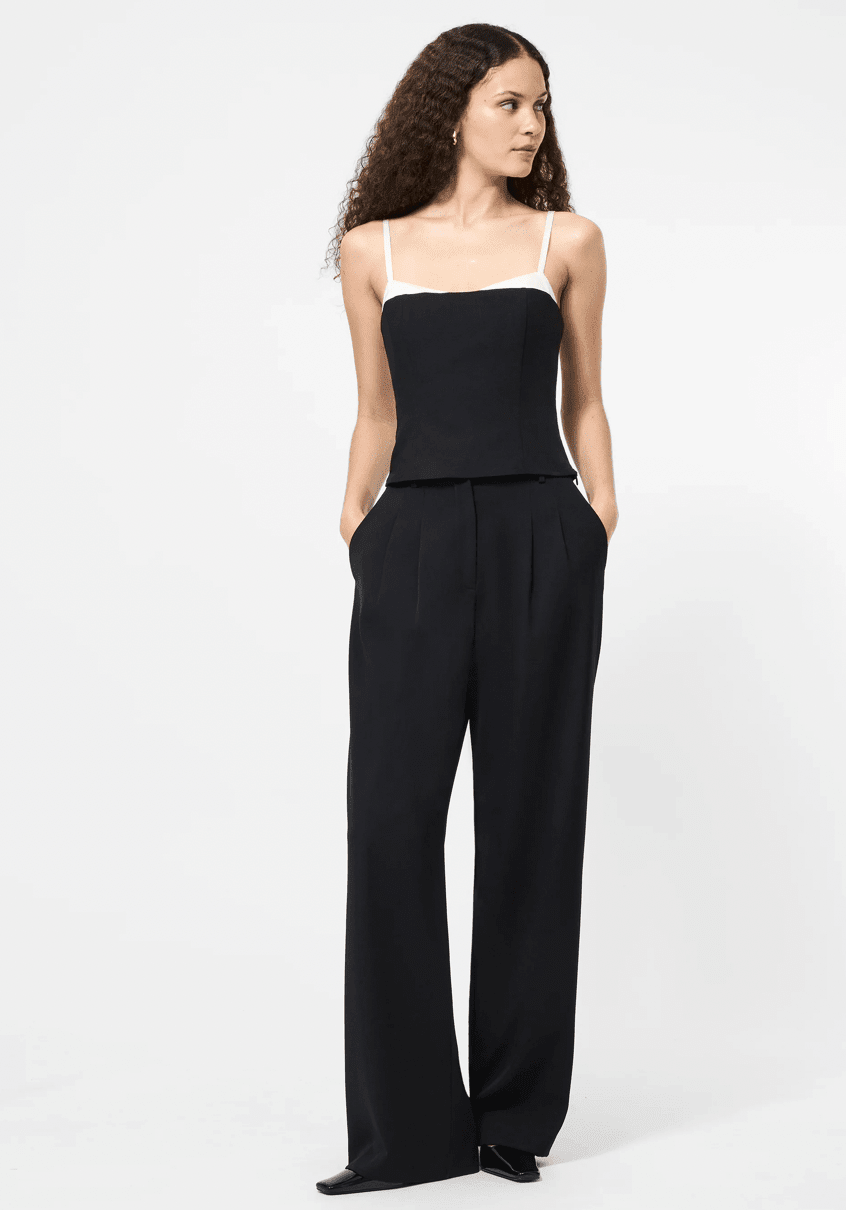 French Connection Azra Twill Corset Top - Flea Boutiques