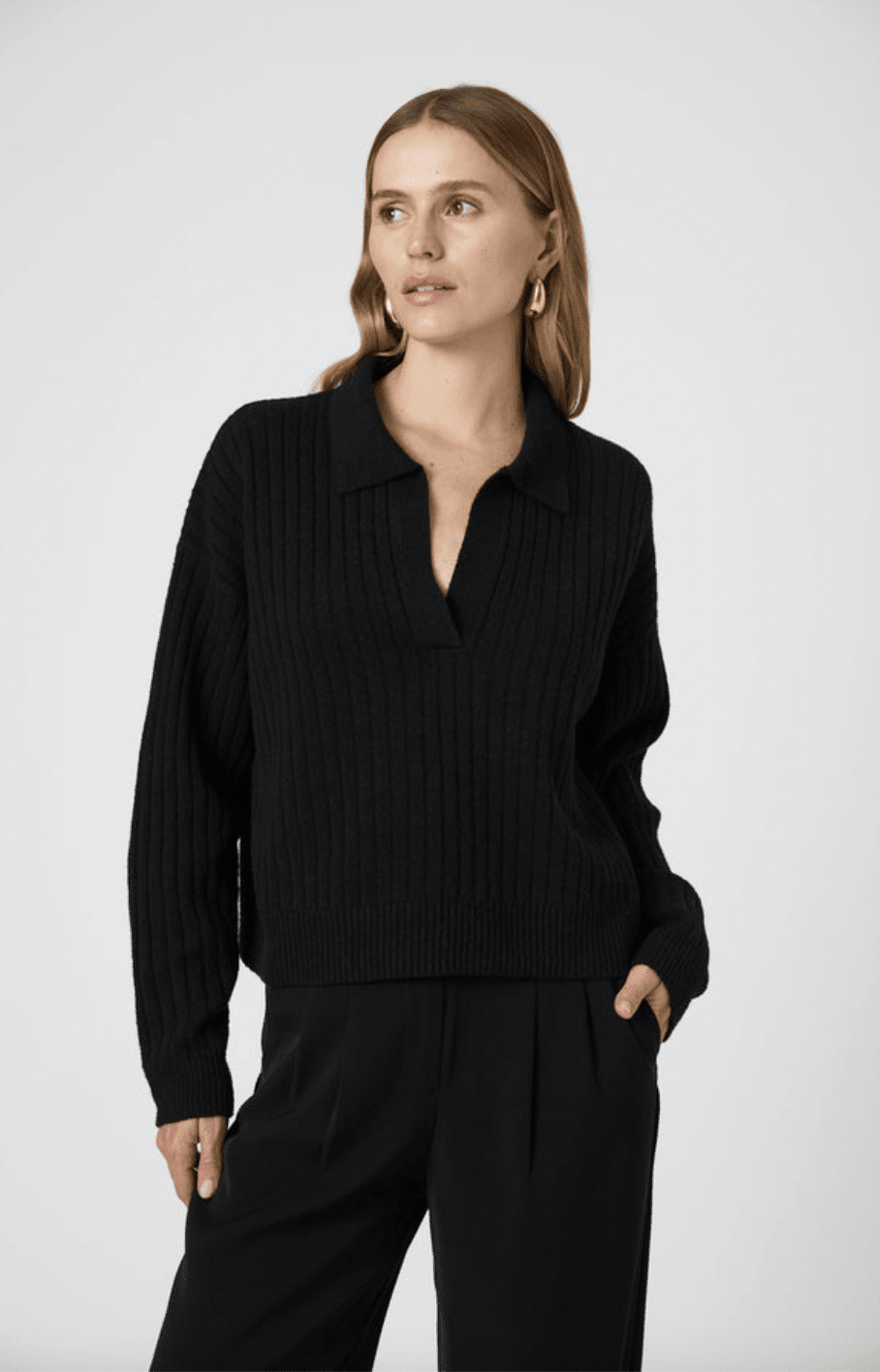 French Connection Vhari Collar LS Jumper - Flea Boutiques