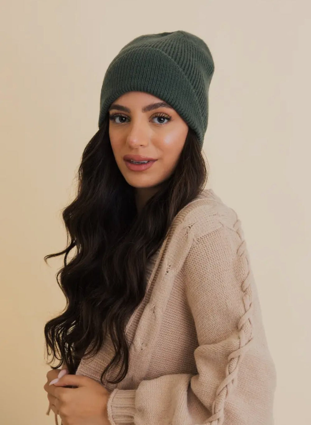 Front Fold Ribbed Beanie