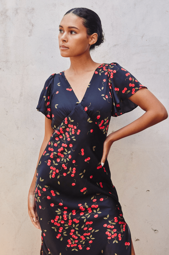 Fruit Punch Flutter Sleeve Dress - Flea Boutiques