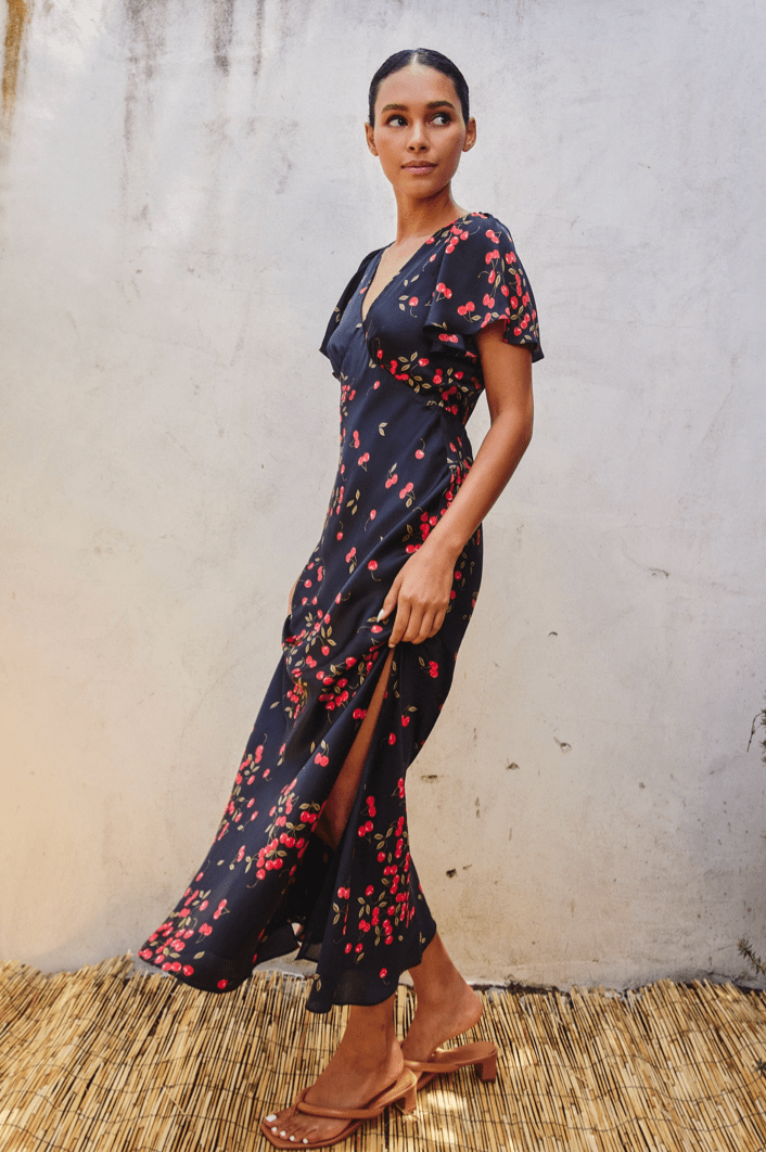 Fruit Punch Flutter Sleeve Dress - Flea Boutiques