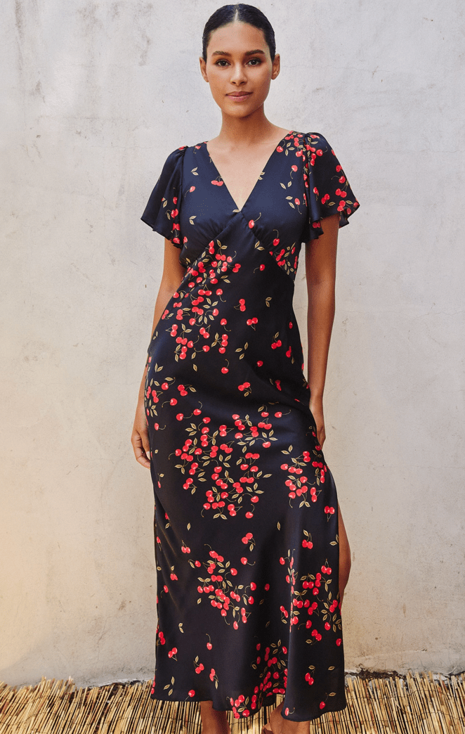 Fruit Punch Flutter Sleeve Dress - Flea Boutiques