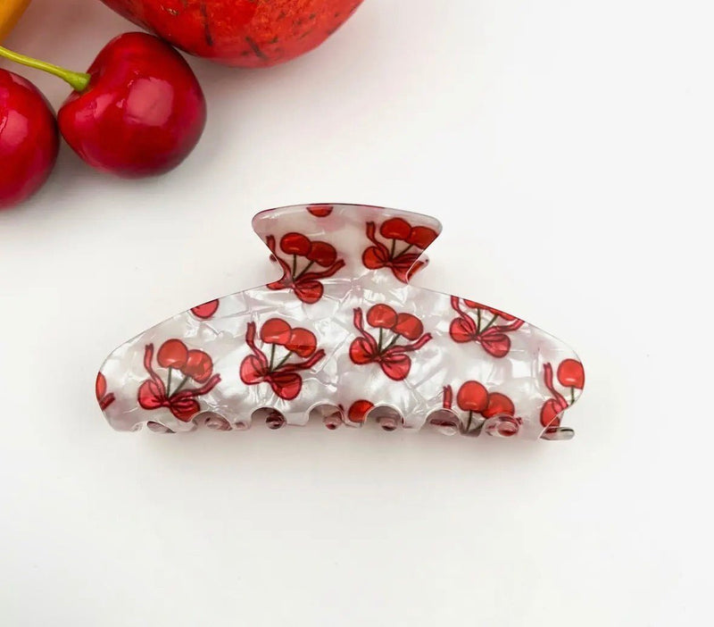 Fruity Hair Clip Cherry & Straw - Flea Boutiques
