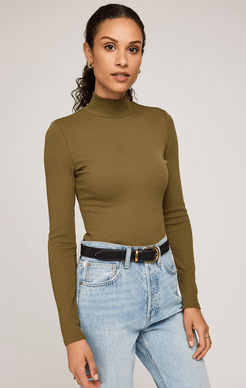 Gentle Fawn Wren Ribbed Turtle Neck Top - Flea Boutiques