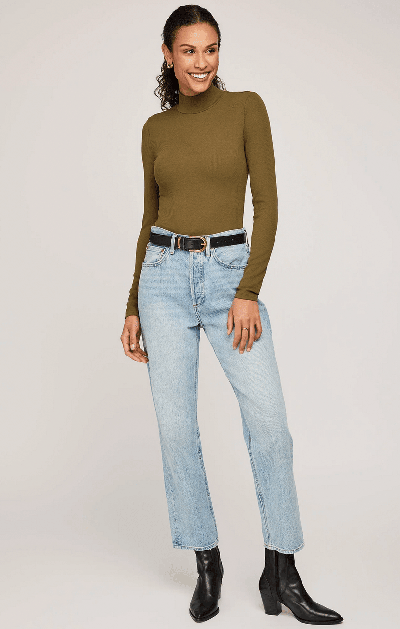 Gentle Fawn Wren Ribbed Turtle Neck Top
