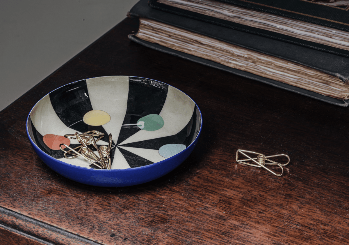 Geo Enamel Printed Tray - Flea Boutiques