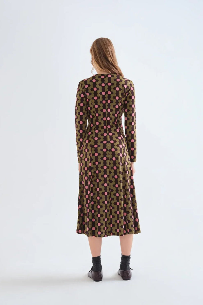 Geo Jersey Midi Dress - Flea Boutiques