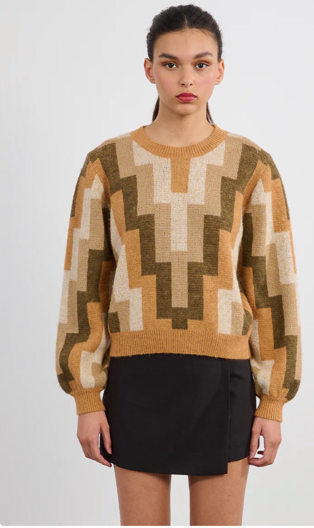 Geometric Sweater - Flea Boutiques
