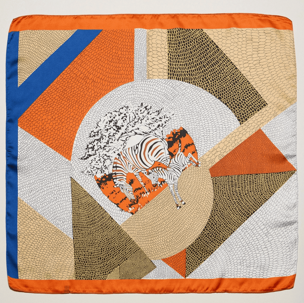 Geometric Zebra Scarf