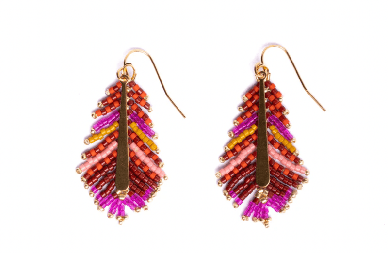 Gilded Feather Earrings - Flea Boutiques