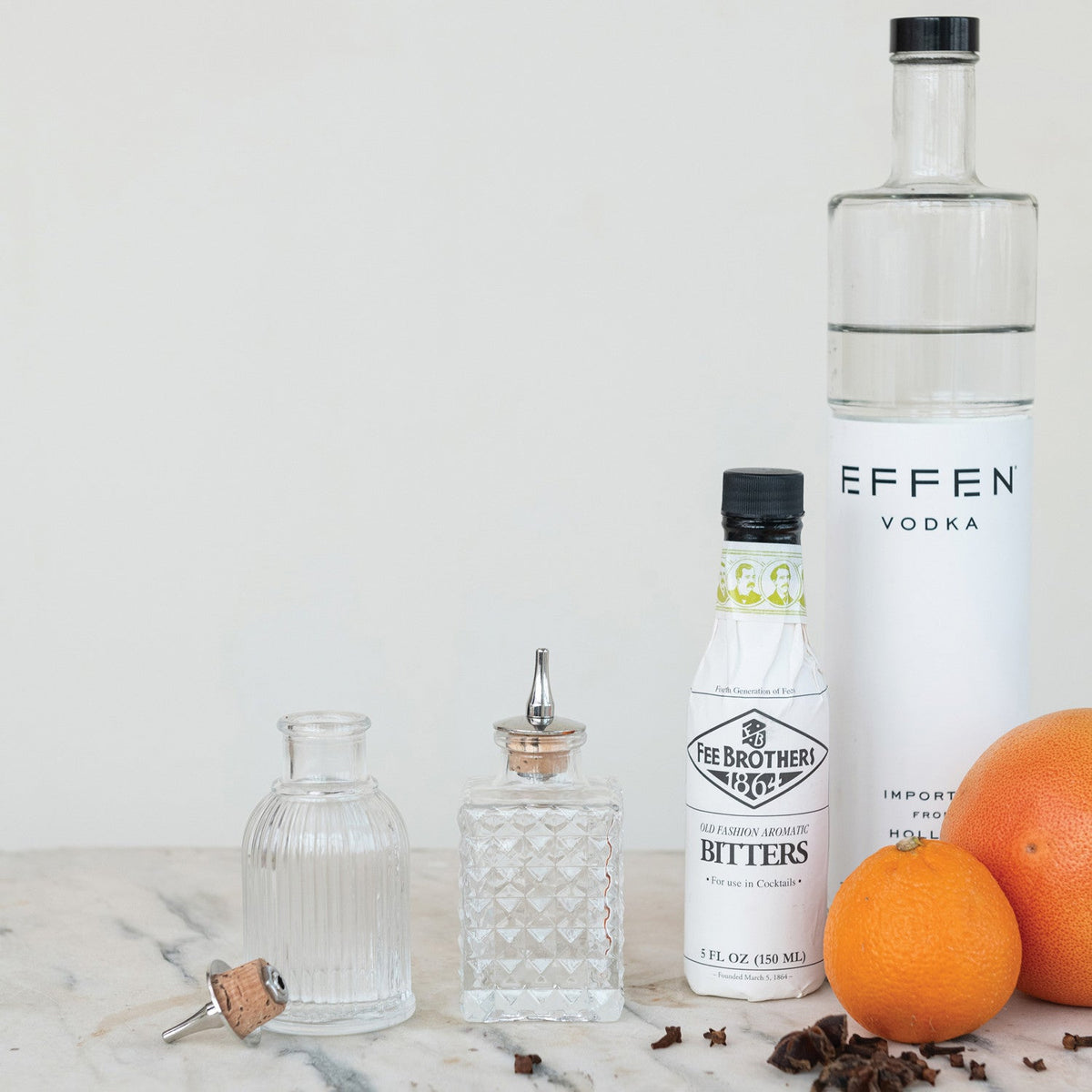 Glass Bitters Bottle - Flea Boutiques