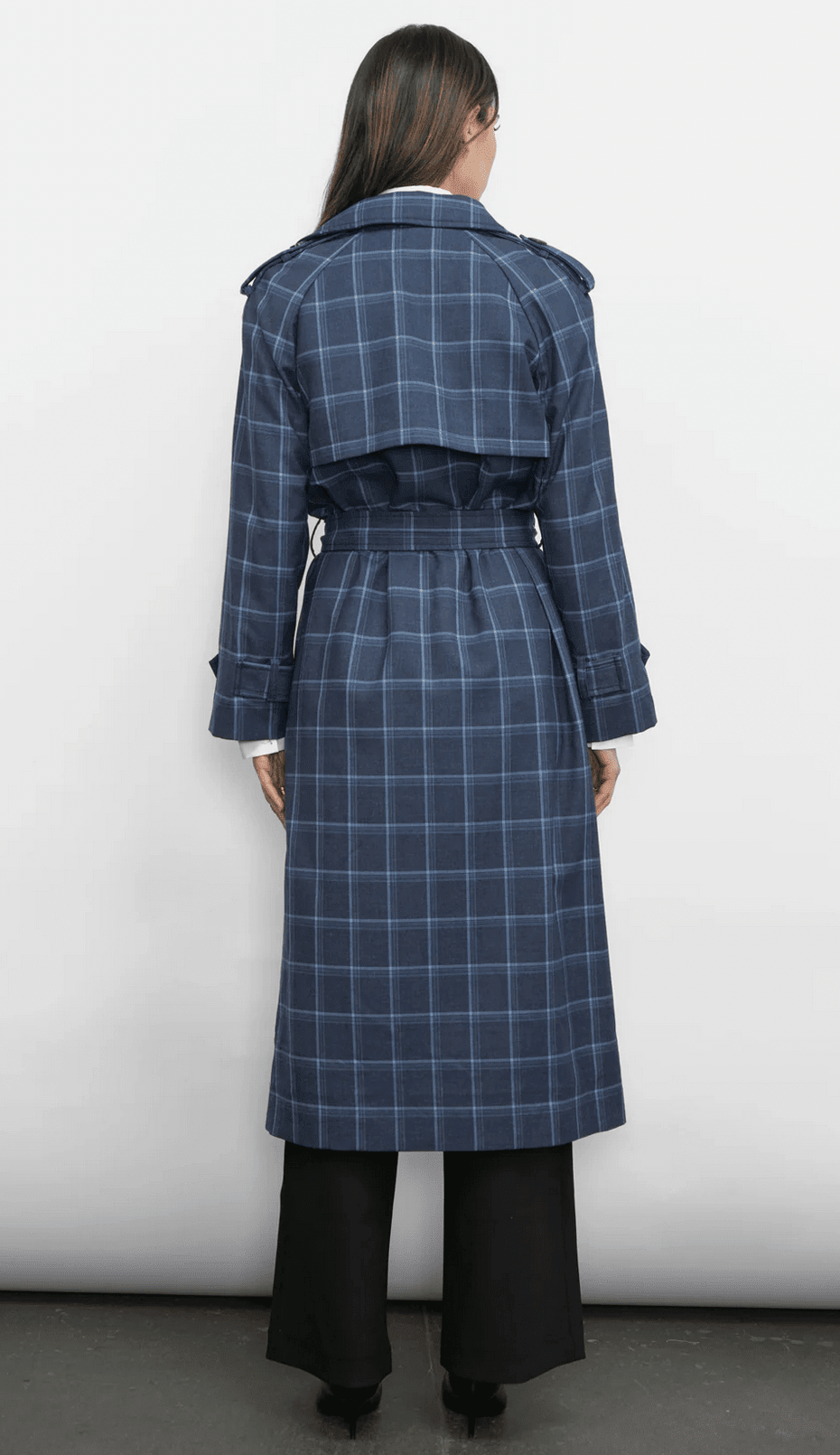 Glenn Plaid Trench - Flea Boutiques