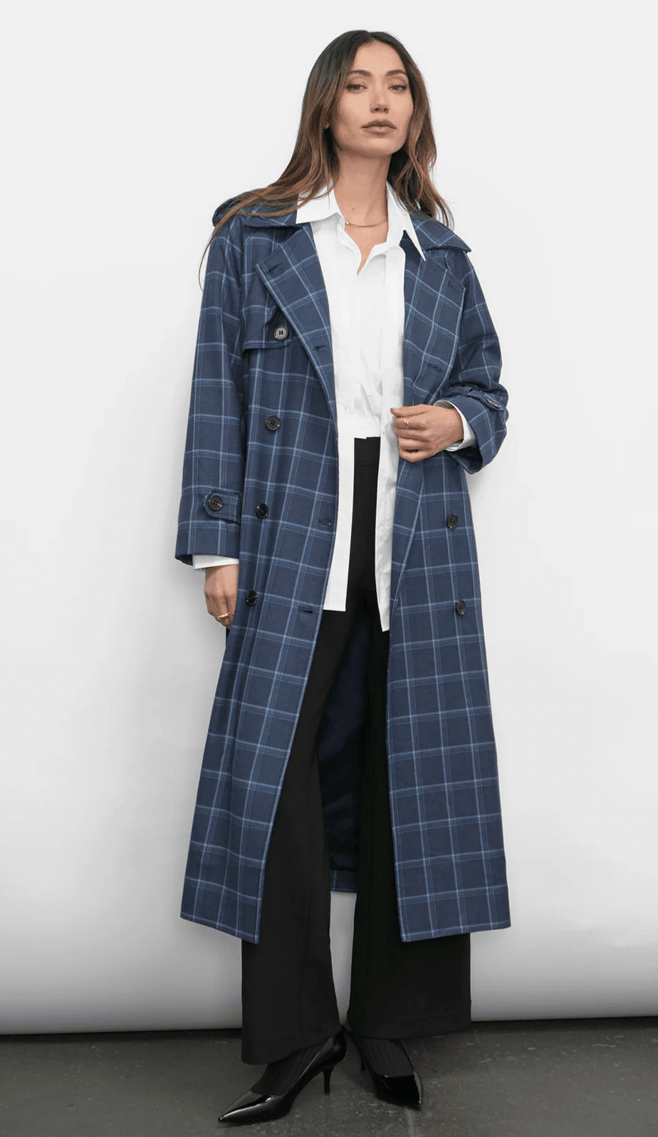 Glenn Plaid Trench - Flea Boutiques