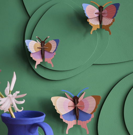 Gold Rim Butterfly Set Wall Art - Flea Boutiques