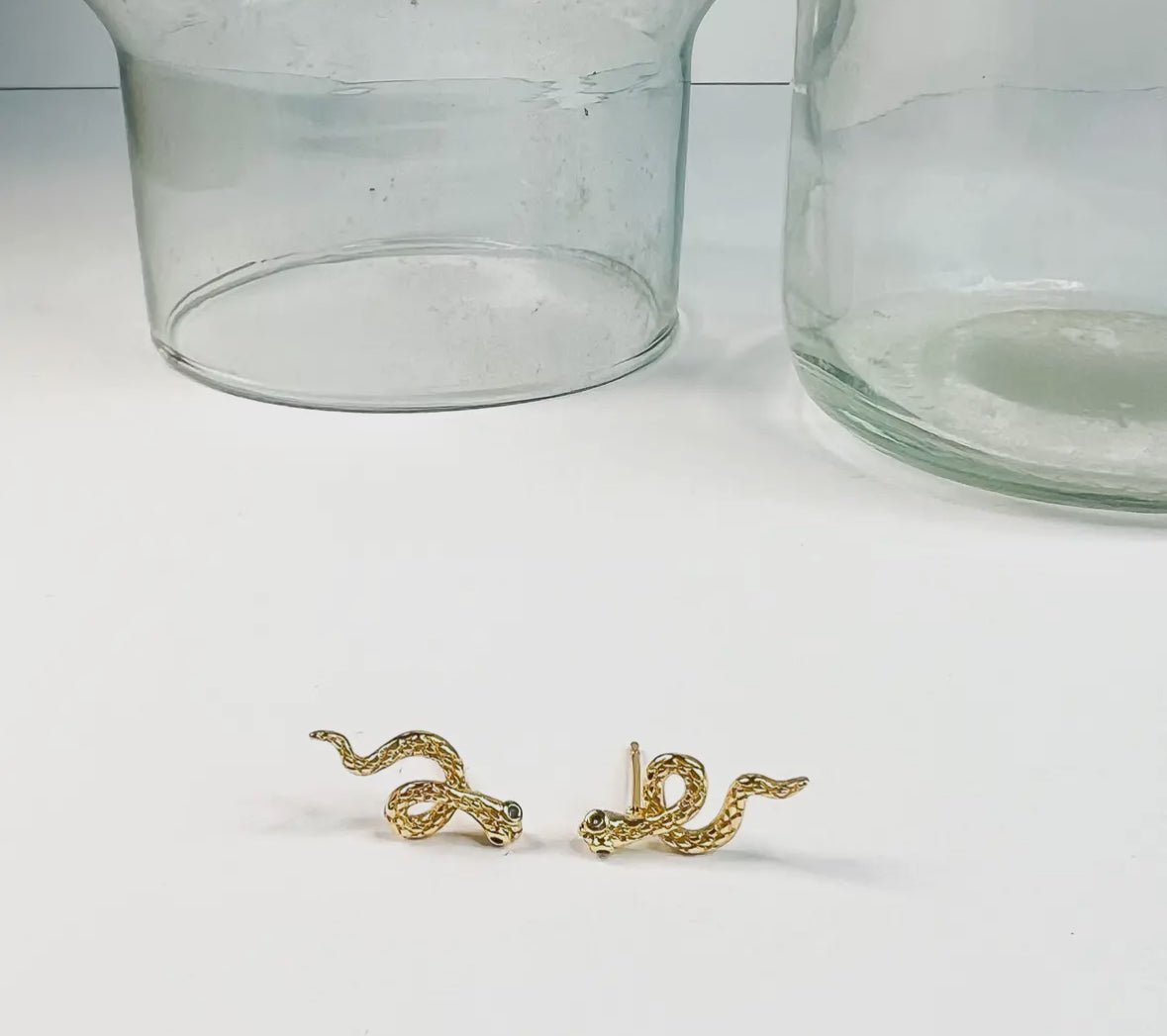 Golden Snake Studs - Flea Boutiques