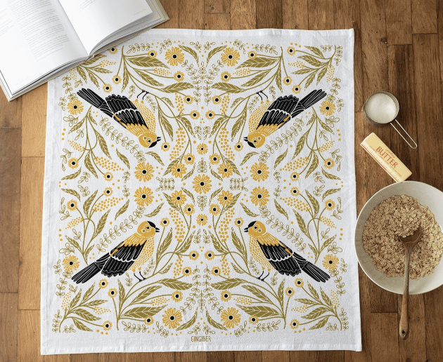 Goldfinch Tea Towel - Flea Boutiques