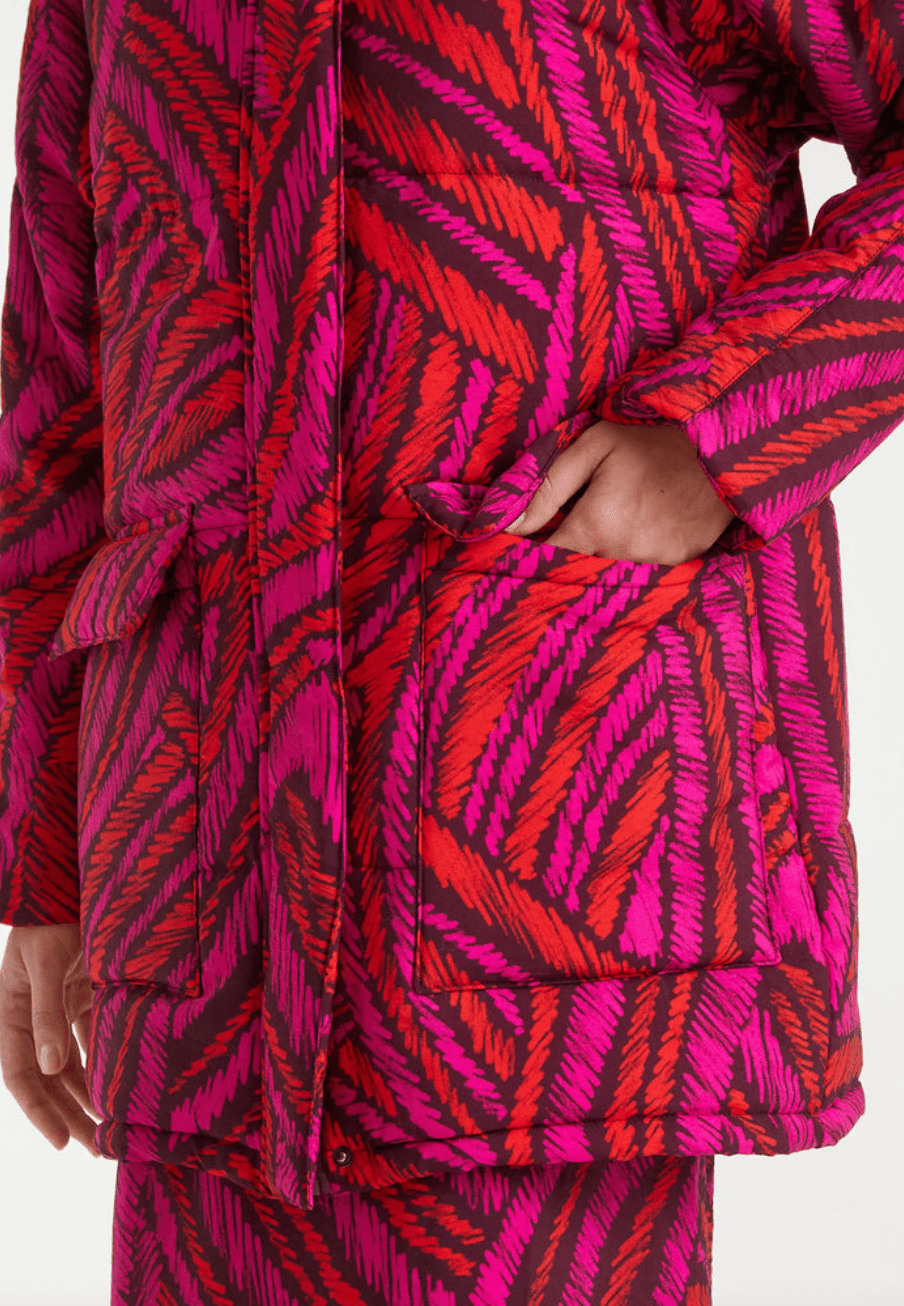 Graphic Printed Coat - Flea Boutiques