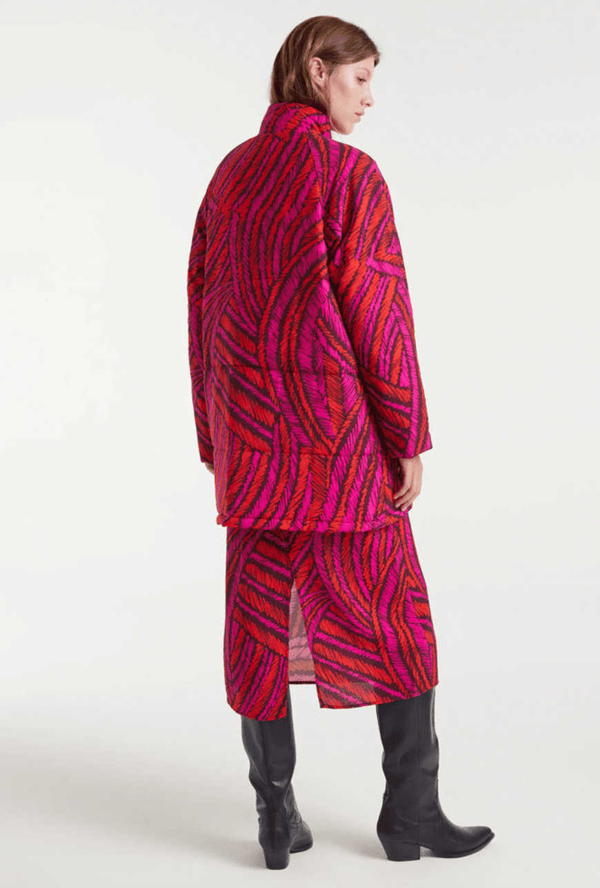 Graphic Printed Coat - Flea Boutiques