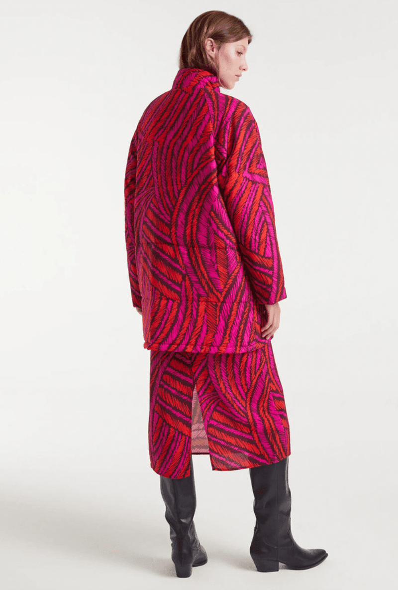 Graphic Printed Coat - Flea Boutiques