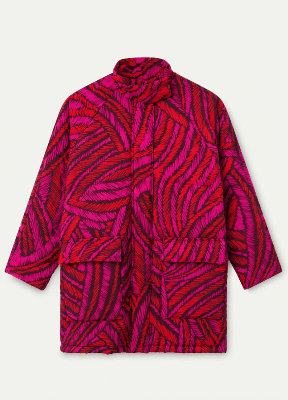 Graphic Printed Coat - Flea Boutiques
