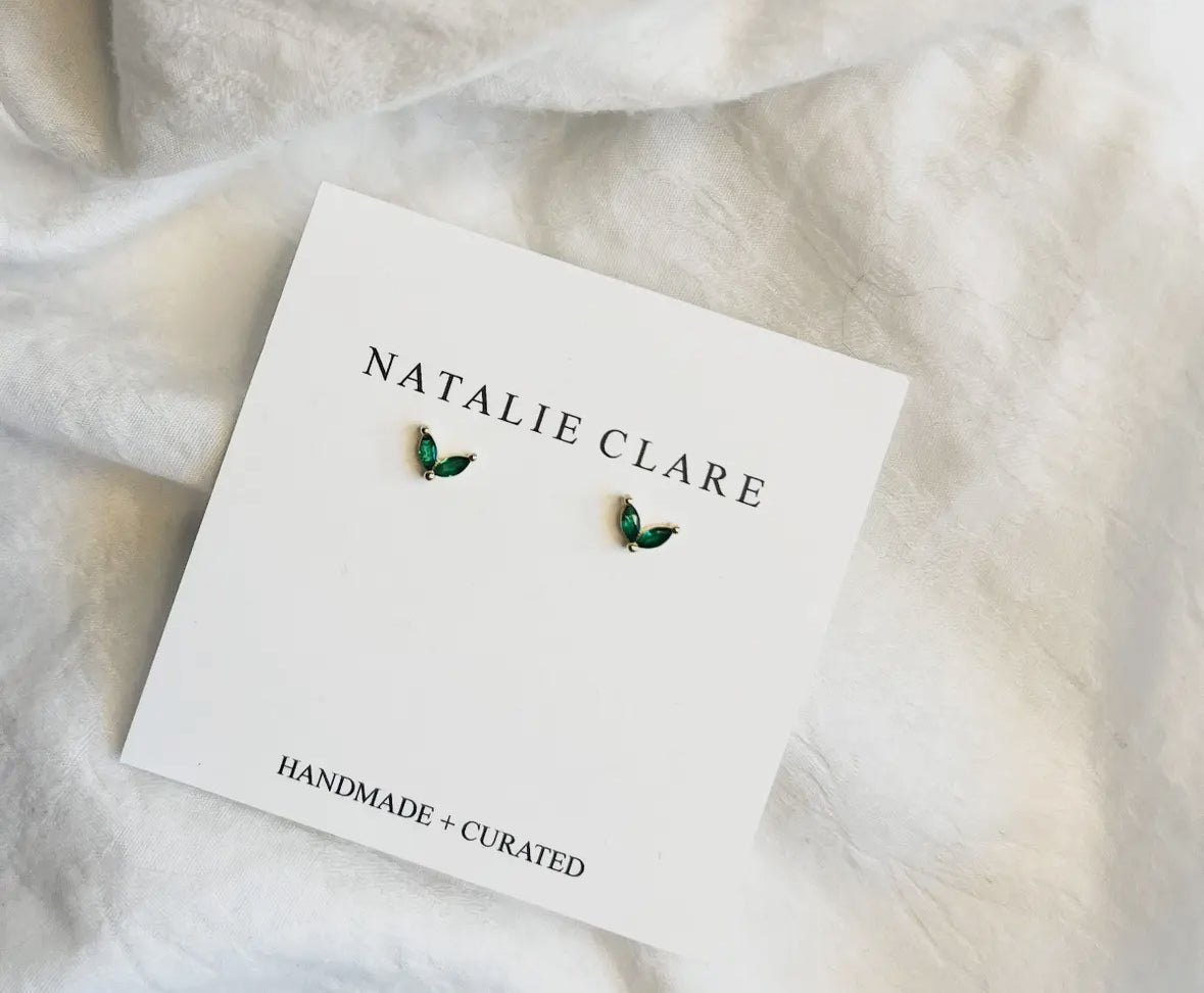 Green Winged Earrings - Flea Boutiques