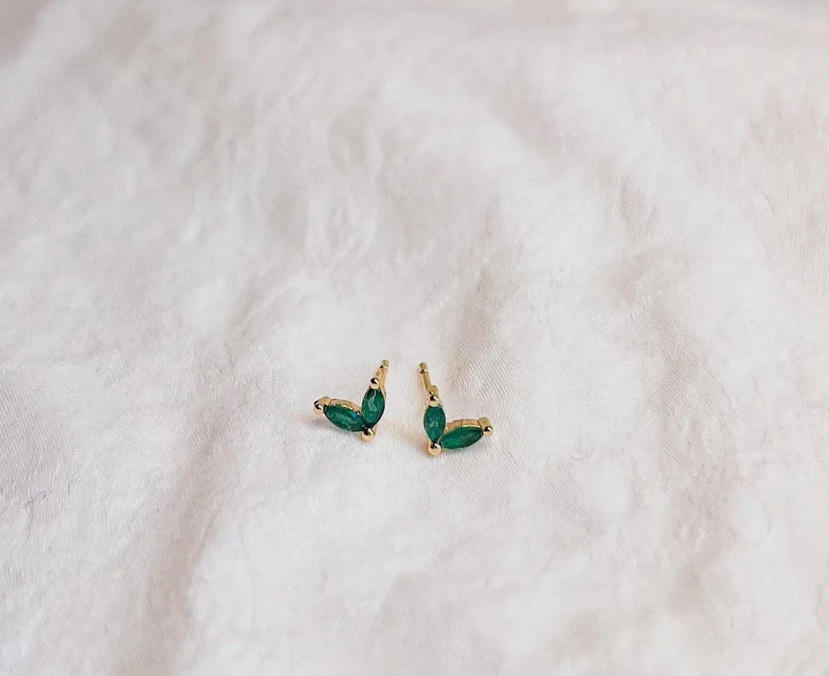 Green Winged Earrings - Flea Boutiques