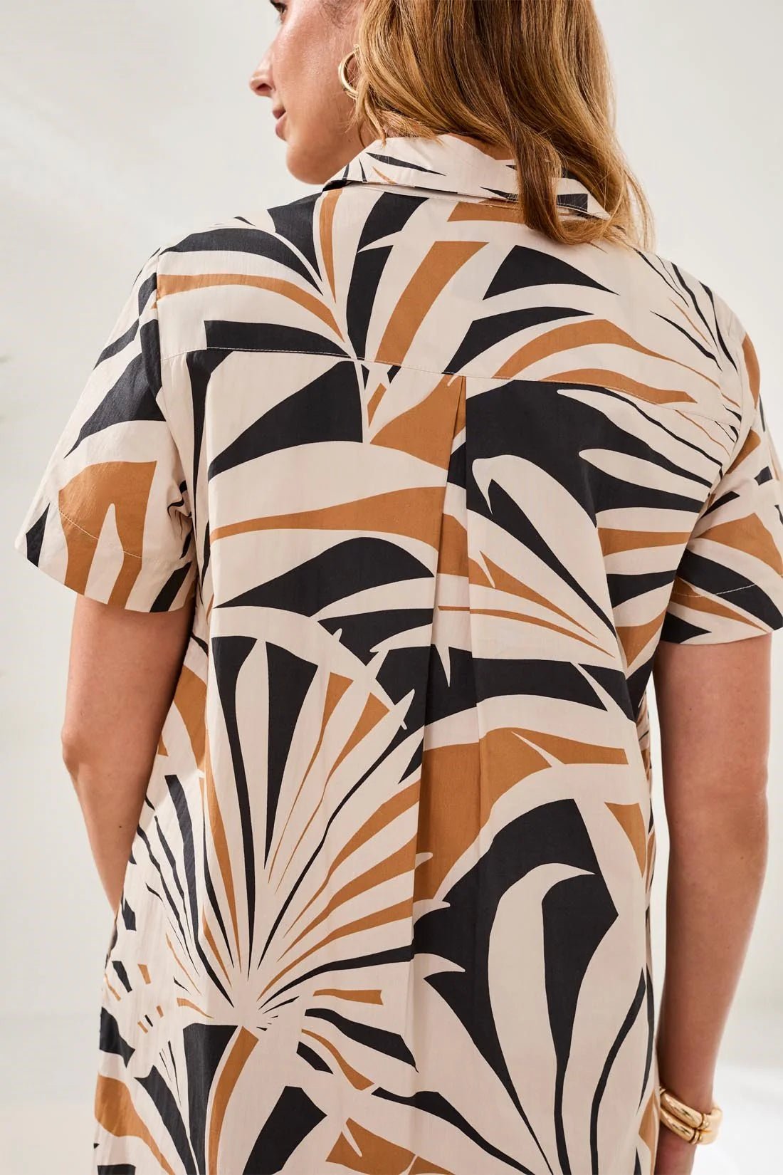 Half Btn Placket Dress - Flea Boutiques