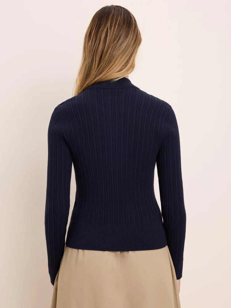 Half Zip Ribbed Sweater - Flea Boutiques