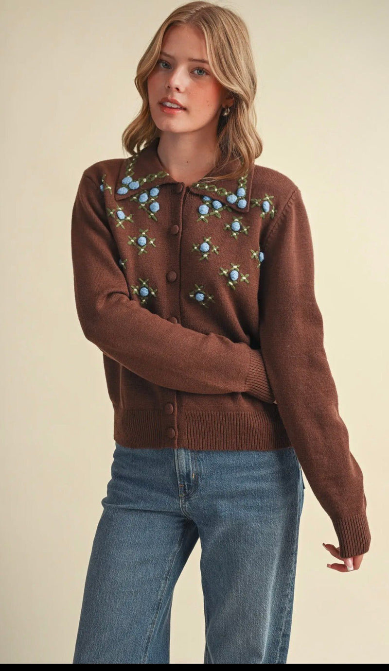 Hand Embroidered Sweater - Flea Boutiques