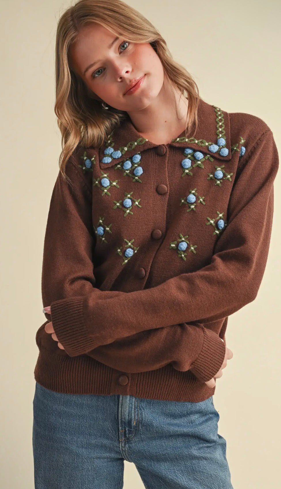 Hand Embroidered Sweater - Flea Boutiques