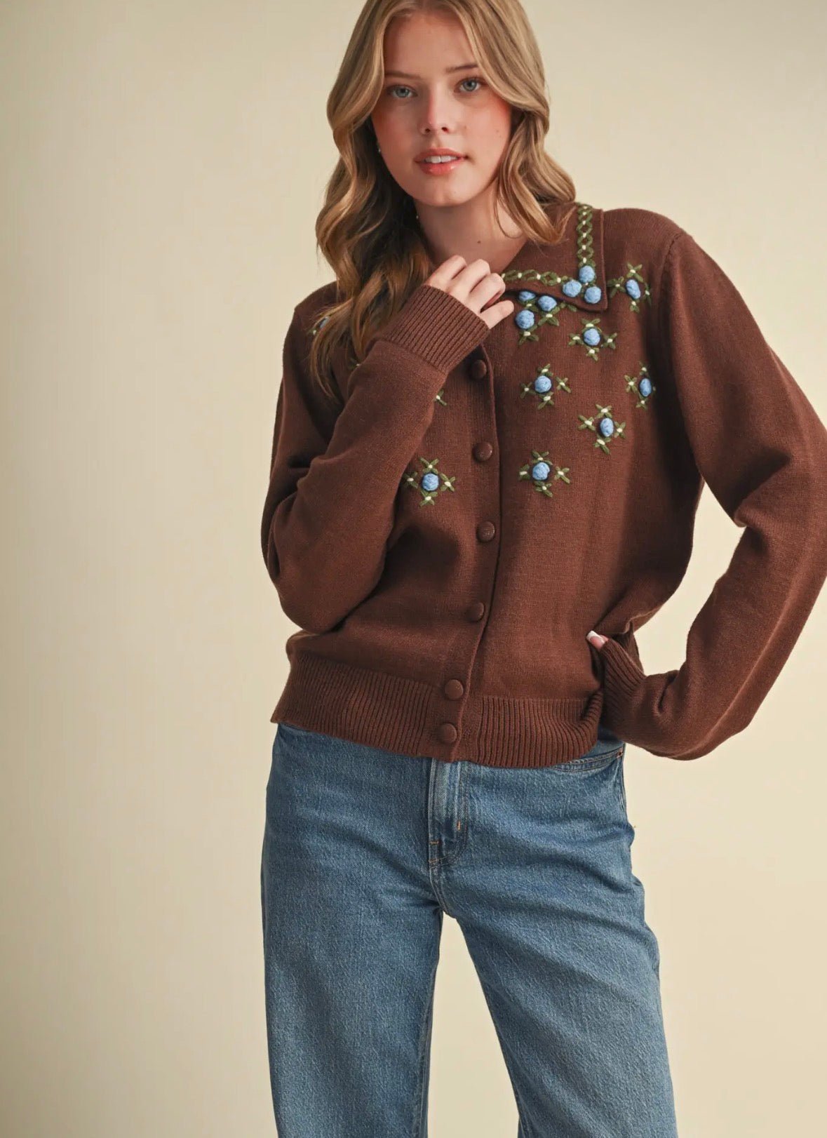 Hand Embroidered Sweater - Flea Boutiques