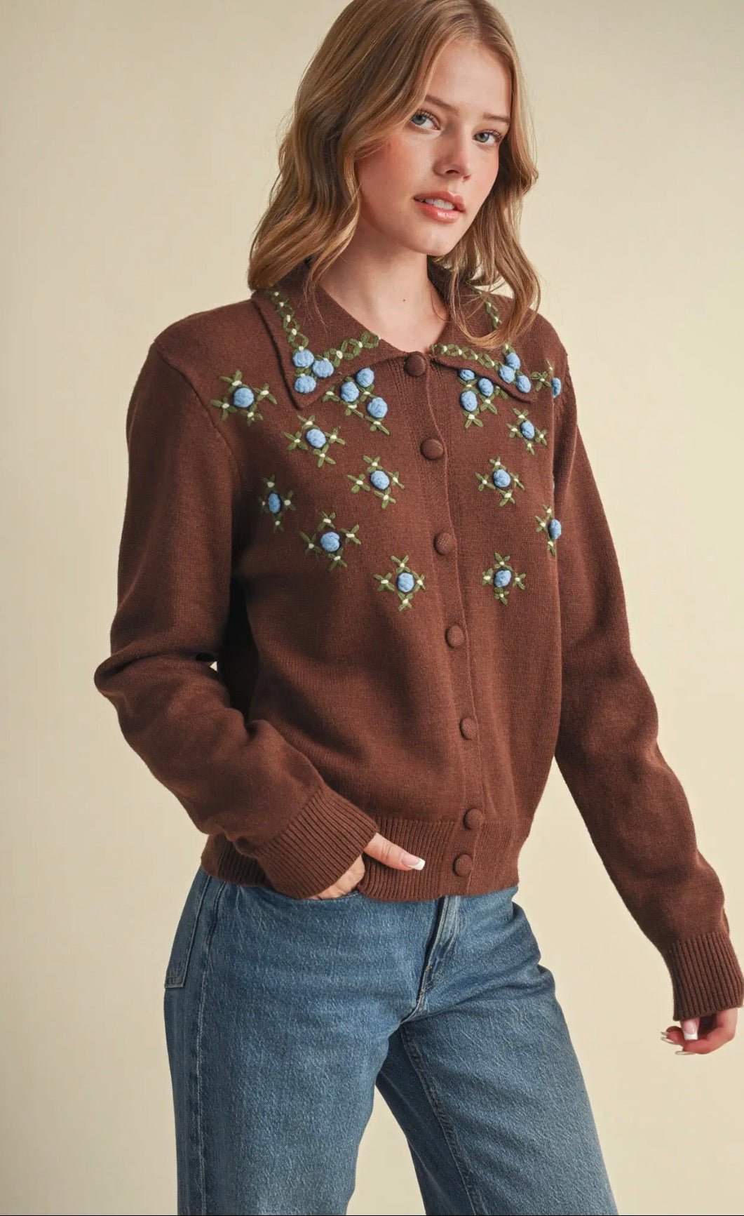 Hand Embroidered Sweater - Flea Boutiques
