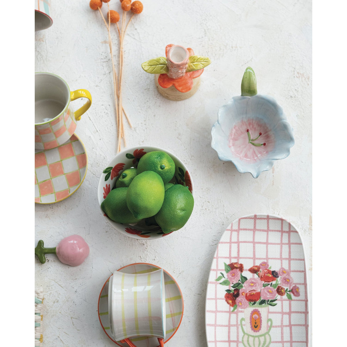 Hand painted Flower Shape Prep Bowls - Flea Boutiques