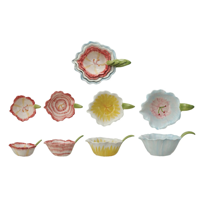 Hand painted Flower Shape Prep Bowls - Flea Boutiques