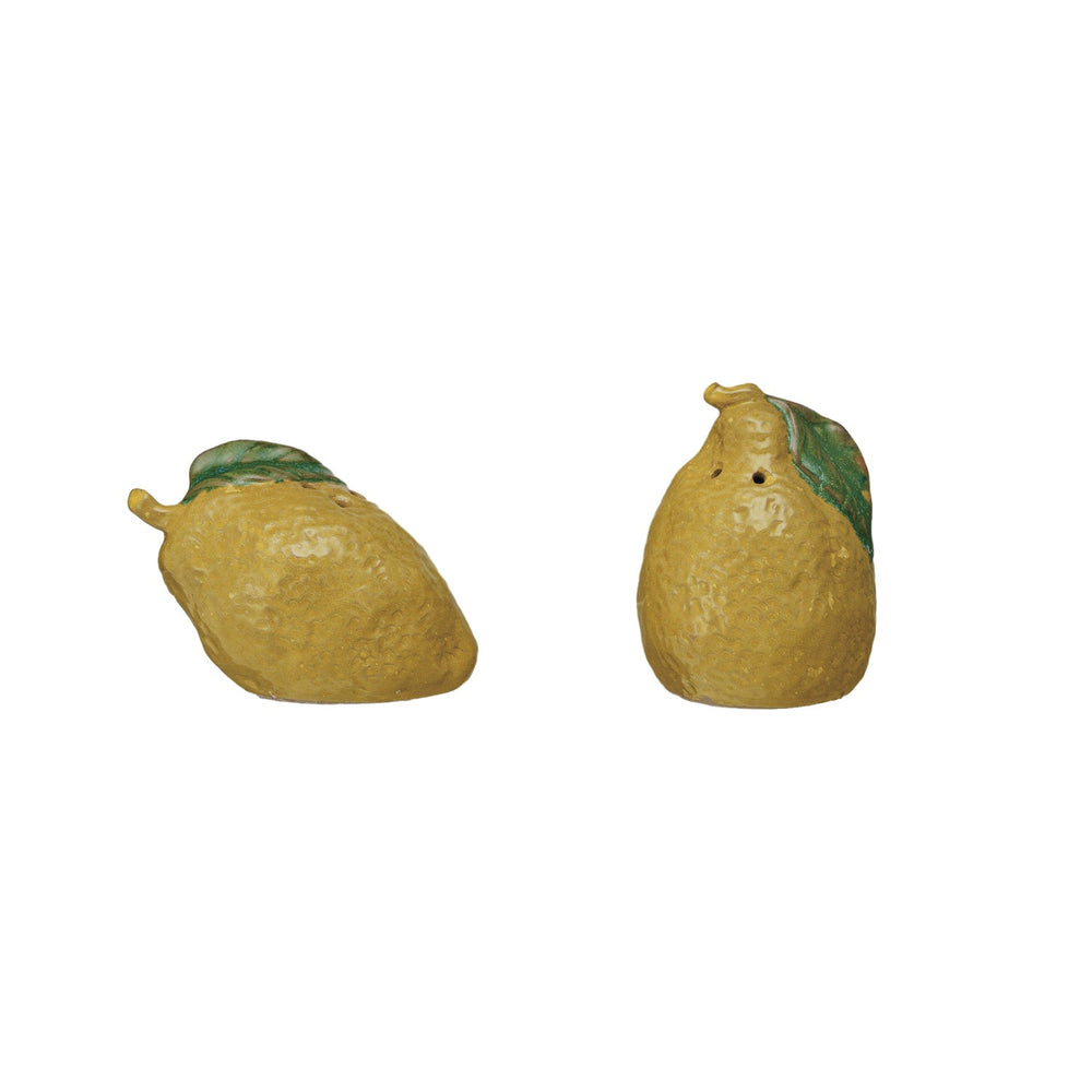 Hand painted Lemon Salt & Pepper Shakers