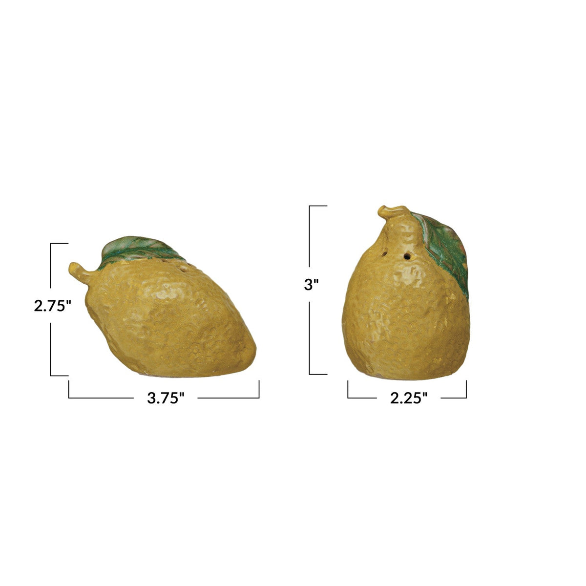 Hand painted Lemon Salt & Pepper Shakers - Flea Boutiques