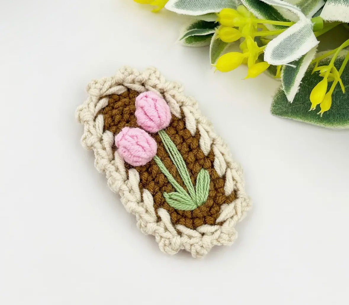 Handmade Crochet Flower Clip - Flea Boutiques